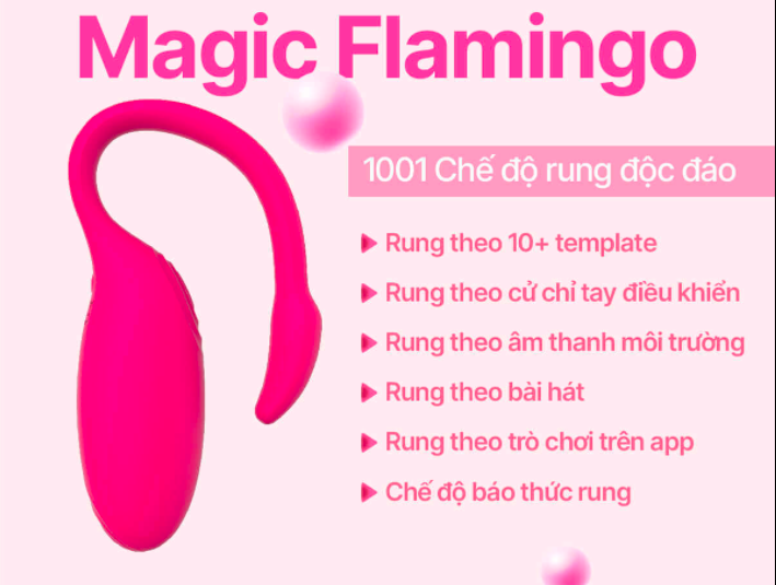 Bán Trứng rung thiên nga Flamingo Magic Motion điều khiển từ xa bằng điện thoại loại tốt